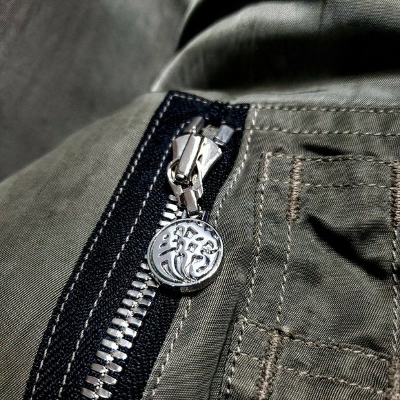 Horiyoshi III (M) Limited Tiger Print Nylon Bomber Jacket Olive Drab/Green RARE - Picture 6 of 11